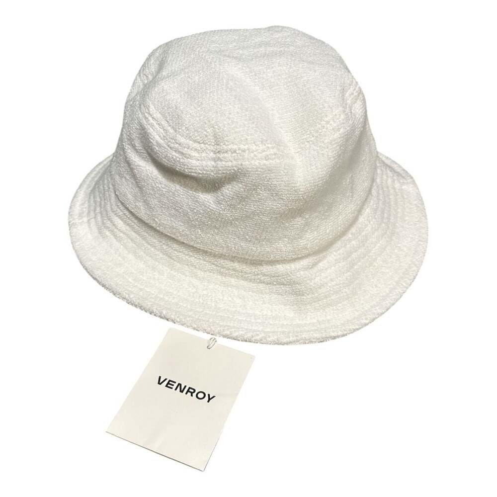 Venroy Terry Towelling Quiet Luxury Bucket Hat White Cotton (NWT)